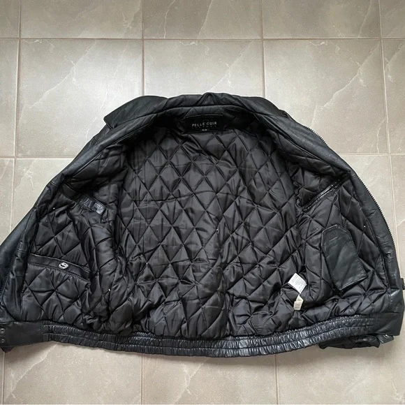 Vintage Leather Bomber Jacket - Picture 7 of 8